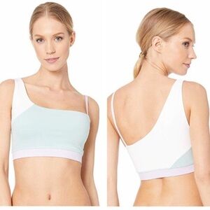 NWT Kate Spade: Large Green & White Strap Sports Workout Bra